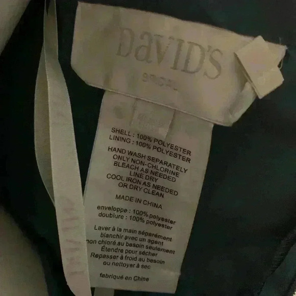 Davis Bridal Twisted Knot Halter Georgette Bridesmaid Dress Size 2 - Picture 7 of 9